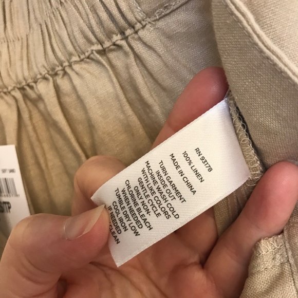 Magaschoni 100% pure linen taupe wide leg trouser, NWT, XS - Picture 8 of 11